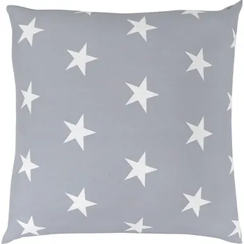 Povlak na polštářek Kvalitex Povlak na polštář bavlna STARS šedé 45x60cm 45x60cm