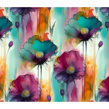 Úplet, Rozpité květy, tenké stonky (E) (Luxusní vzory z Turecka)