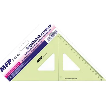 pravítka MFP Paper Trojúhelník s ryskou Barva: Zelená