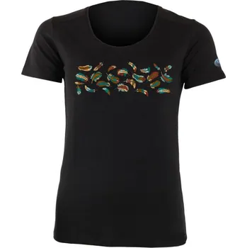 FLAVIA dámské 100% merino triko 16 mikronů - Černá 9090 / XL / Černá