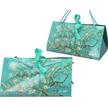 Dárková taška Dárková taška trojúhelníková - Mandlovník, Vincent van Gogh