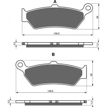 Brzda pro motocykl GOLDFREN Brzdové destičky GOLDFREN 444 S3