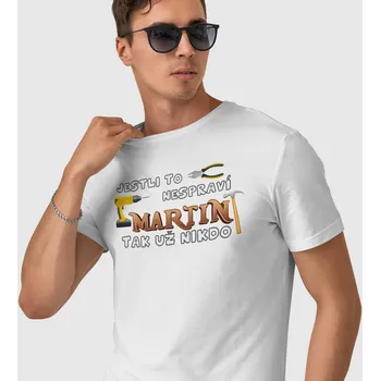 Pánské tričko Jestli to nespraví (Volitelné Jméno), tak už nikdo - Pánské tričko s potiskem Barva: 40 - Purpurová, Velikost: 3XL