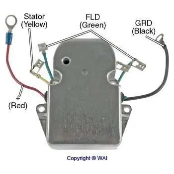 Alternátor Regulátor napětí alternátoru Motorola USA 105-292,