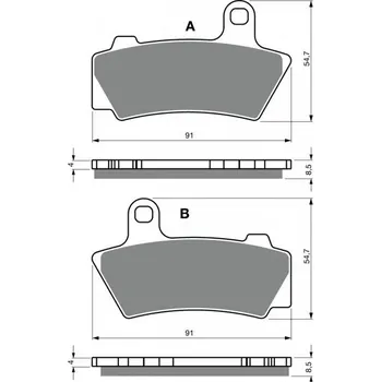 Brzda pro motocykl GOLDFREN Brzdové destičky GOLDFREN 443 S33 STREET REAR