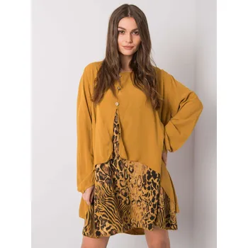 Dámské šaty Šaty DHJ SK 21451.50 tmavě žlutá jedna velikost