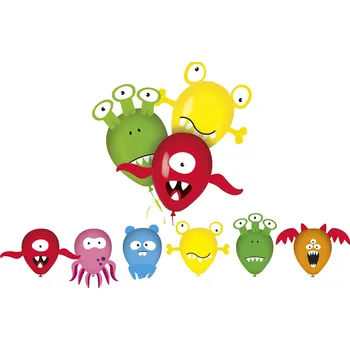 Party dekorace Maják Balonky 6ks + obrázky MY PARTY Monsters