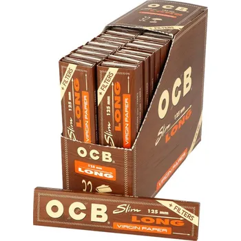 Cigaretové papírky OCB VIRGIN Slim Long + Tips