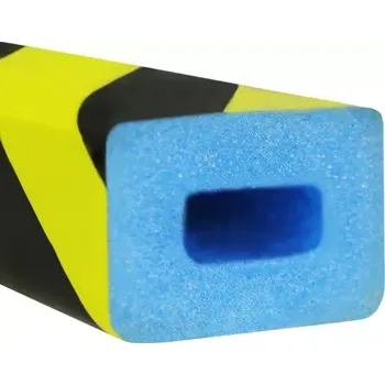 Dětská zábrana Černo-žlutá pěnová výstražná ochrana rohů stěn, sloupků, konstrukcí a strojních zařízení PI-2 - délka 100 cm, šířka 4,3 cm, výška 3 cm