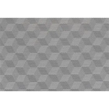 prostírání Prostírání plastové - šedé, motiv kostek, 45 x 30 cm