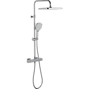 Sprchový set SAT Sprchový systém SAT na stěnu s termostatickou baterií chrom SATSSTZ SATSSTZ
