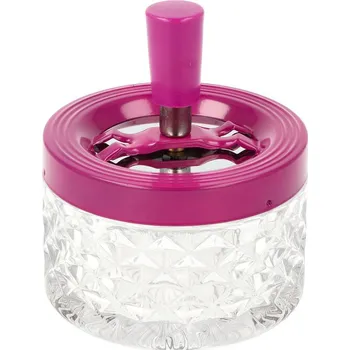 Popelník Angelo Cigaretový skleněný popelník otočný Angelo, Pink, 9,5cm