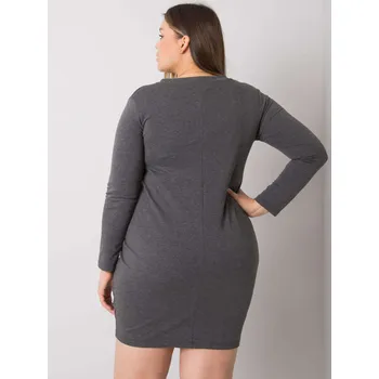 Dámské šaty Šaty RV SK 7241.43 tmavě šedá jedna velikost