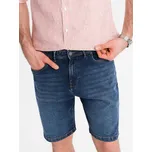 Ombre Clothing Pánské džínové kraťasy Kiane tmavě modrá S V3 OM-SRDS-0171