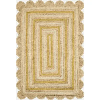 Koberec Ručně vázaný kusový koberec Soren J-41 Natural Yellow, 80x150, žlutá, chodba / předsíň, Diamond Carpets India - 1 rok na vrácení + DOPRAVA ZDARMA k Vám i zpět