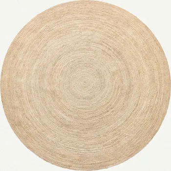 Koberec Ručně vázaný kusový koberec Rhea J-11 Natural kruh, 80x80 (průměr) kruh, béžová, chodba / předsíň, Diamond Carpets India - 1 rok na vrácení + DOPRAVA ZDARMA k Vám i zpět