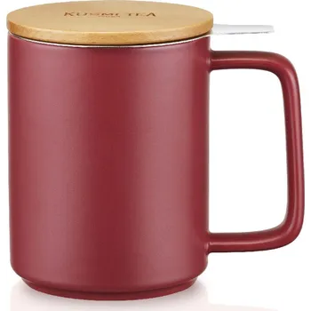 Kusmi Tea Hrnek na čaj s nerezovým sítkem, 0,48 l, vínová 5000000853
