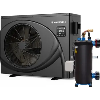 Tepelné čerpadlo MICROWELL bazénové tepelné čerpadlo HP 1500 BLACK Inverter 15,4kW SPLIT