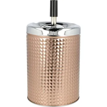 Popelník KRCZ Cigaretový popelník kovový otočný Biggy starorůžový, 11cm