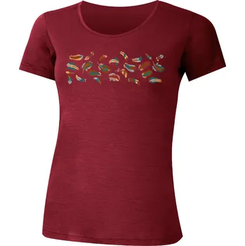 FLAVIA dámské 100% merino triko 16 mikronů - Vínová 4949 / XXL / Vínová