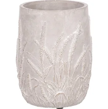 Váza Obal betonový - dekor obilí, barva šedo-zlatá