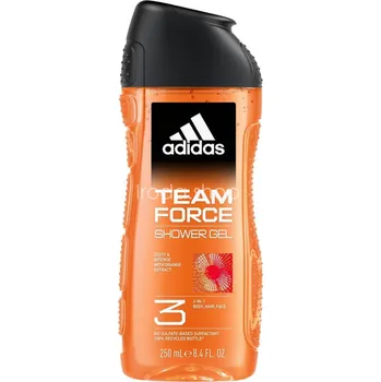 Sprchový gel Adidas Team Force 3in1 sprchový gel na tělo, vlasy a pleť pro muže 250 ml