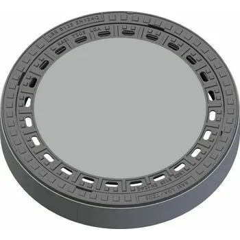 Kanalizační potrubí Poklop šachtový DITON B125 BEGU v litinovo-betonovém rámu s odvětráním