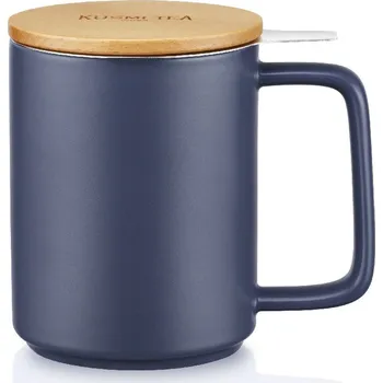 Kusmi Tea Hrnek na čaj s nerezovým sítkem, 0,48 l, modrá 5000000852