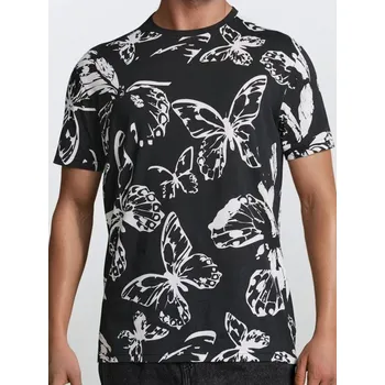 Sinsay - Tričko s krátkým rukávem - černá - 510EY-99X - 510EY-99X-L