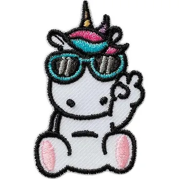 Nášivka Nažehlovačka Monoquick - JEDNOROŽEC S BRÝLEMI