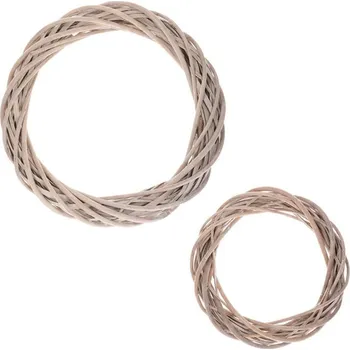 umělá květina Věnec z proutí (vrba), barva šedivá, cena za sadu 2ks.