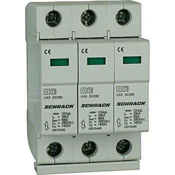 Přepěťová ochrana Schrack Technik spol. s r.o. IS010448 - T2/C - svodič přepětí kompletní, 3-polový 280V