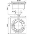 podlahová vpusť Alca APV16 přímá 150 x 150 mm šedá