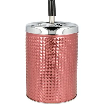 Popelník KRCZ Cigaretový popelník kovový otočný Biggy růžový, 11cm