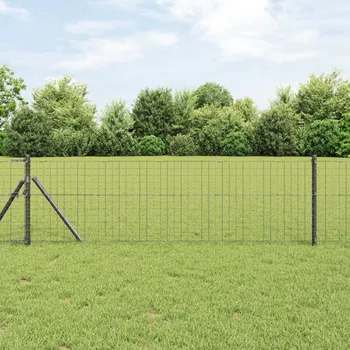 Plot zahrada-XL Evropský plot se 7 sloupky 0.8x10 m pozinkovaná ocel šedá 3350363
