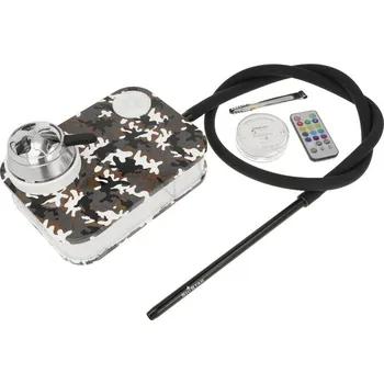 Čistič dýmky KRCZ Vodní dýmka Shistar venkovní LED mask šedivá