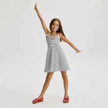 Dívčí šaty Reserved - Šaty na ramínka - bílá - 583EX-00X - 583EX-00X-128