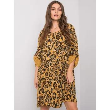 Dámské šaty Šaty DHJ SK 21464.99 tmavě žlutá jedna velikost