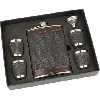 Placatka KRCZ Placatka s pohárky sada, PVC, 8oz, hnědá