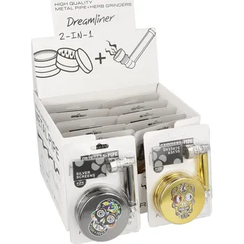 Drtič tabáku kovový Dreamliner Set Gold/Black, 60mm