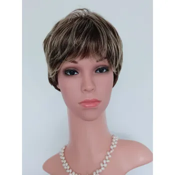 Paruka Wigorous Eleanor - krátká hnědá paruka s melírem - WQ-09