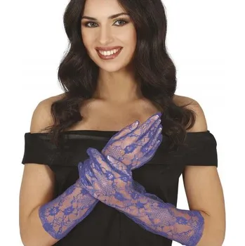 Rukavice Krajkové rukavice modré GU16761x