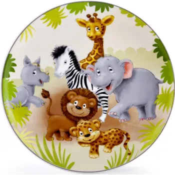 Talíř talíř mělký d21 dětský dek. AFRIKA