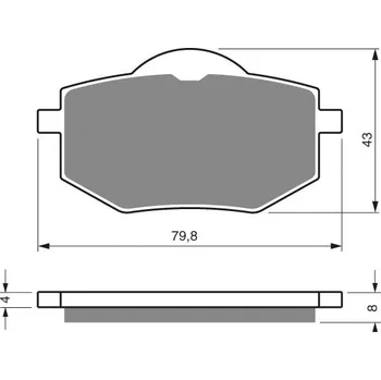 Brzdová destička Brzdové destičky GOLDFREN 322 AD