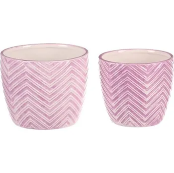 Stojan na květiny Obal na květiny - keramika, fialový, cena za sadu 2 ks