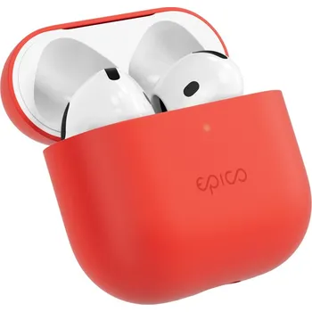 Pouzdro na mobilní telefon Epico silikonové pouzdro pro AirPods 4 - červená