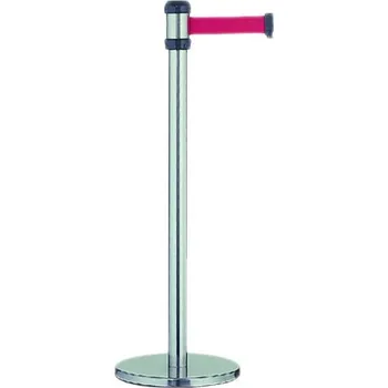 Plotový sloupek Sloupek k ohrazení stříbrný s červeným pásem - PSA1202