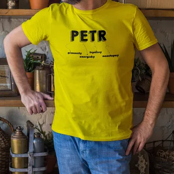 Pánské tričko Petr - Jméno s vlastnostmi - Pánské tričko Barva: 40 - Purpurová, Velikost: 3XL