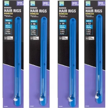 8ks - Hotový Návazec Preston KKM-B Mag Store Hair Rigs - Banded 38cm Velikost 18