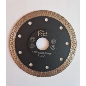 Řezný kotouč Diamantový kotouč Chmelík-Line Black 115 mm (Celoobvodový voštinový/závojový tenký segment.)